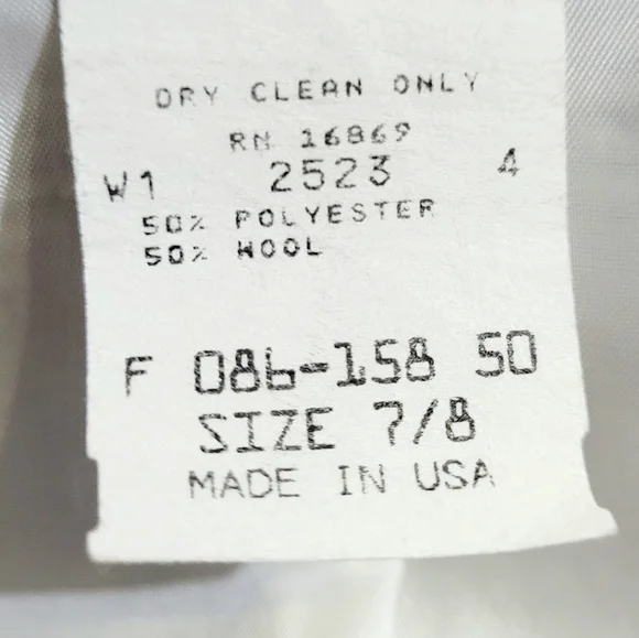 That's Me! Women's Wool Blend Blazer Size 7/8 Tan Brown Checkered Made in USA - Picture 10 of 10